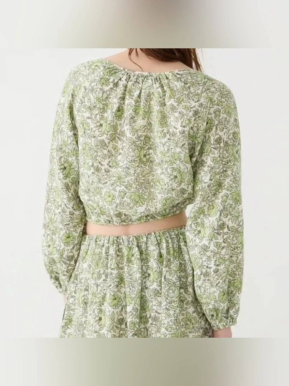 J. Crew Linen Maxi Skirt in Tossed Floral